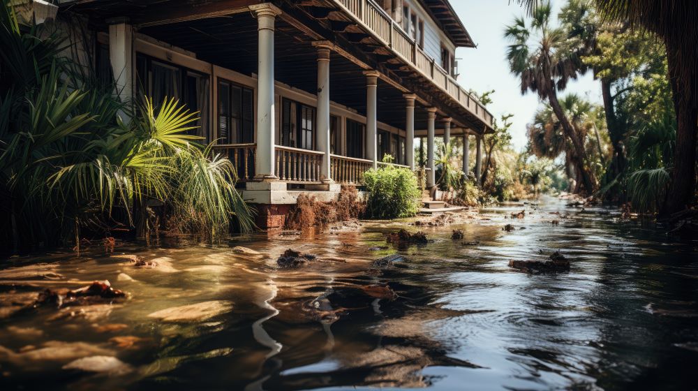 Flooded land that needs to be drained